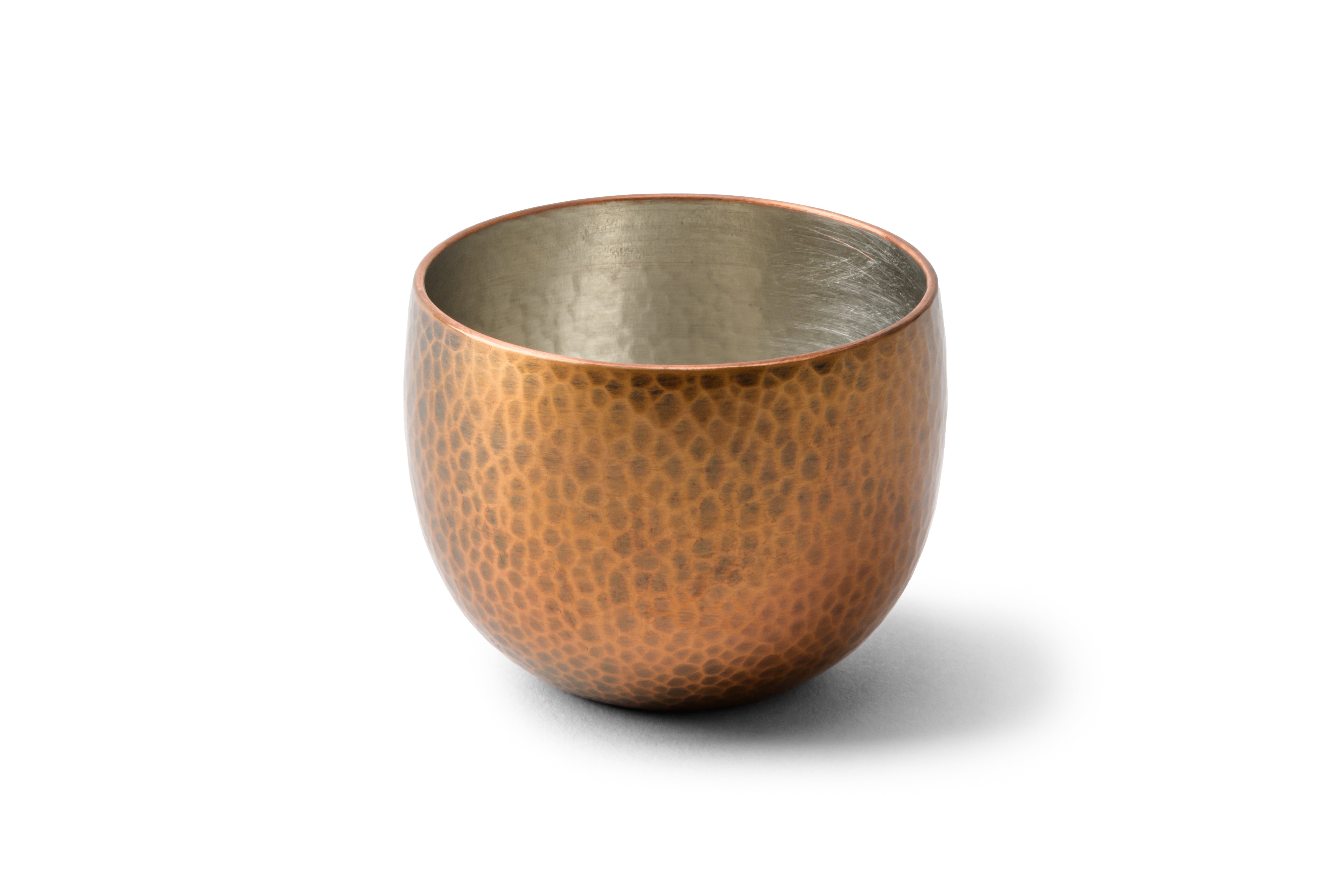 ◆純銅製ぐい吞み①(金彩)新品[オマケ付] 矢竹純-銅製ぐい呑み1-